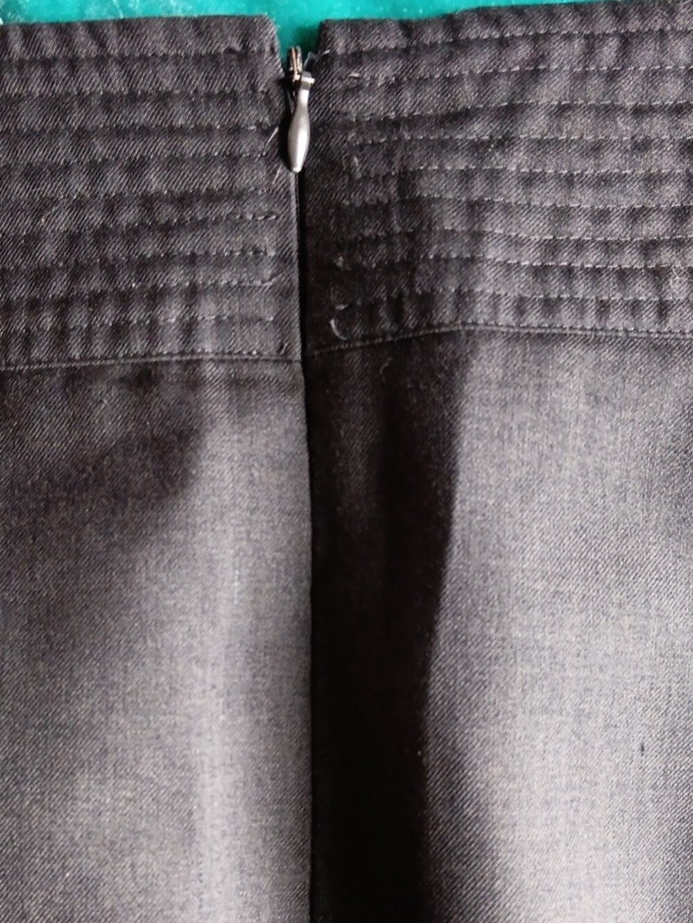 Classic Pleated Pencil Skirt in Dark Gray - Picture 6 of 9